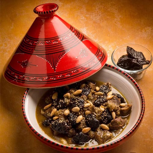 RECETTES SAINES AVEC DES FRUITS SECS : Tajine d'Agneau aux Pruneaux et Amandes